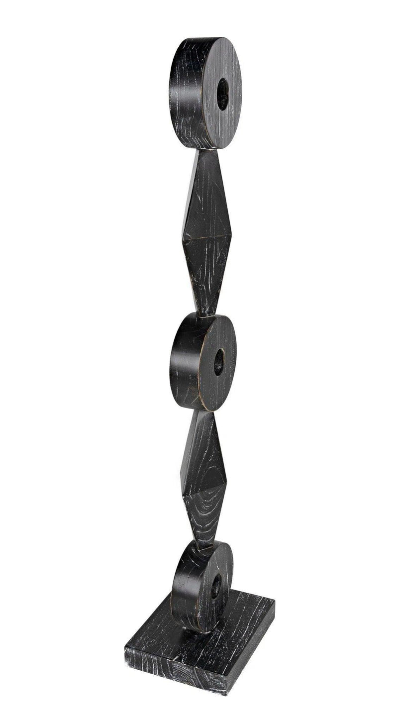 Totem Cinder Black Sculpture Statues & Sculptures LOOMLAN By Noir