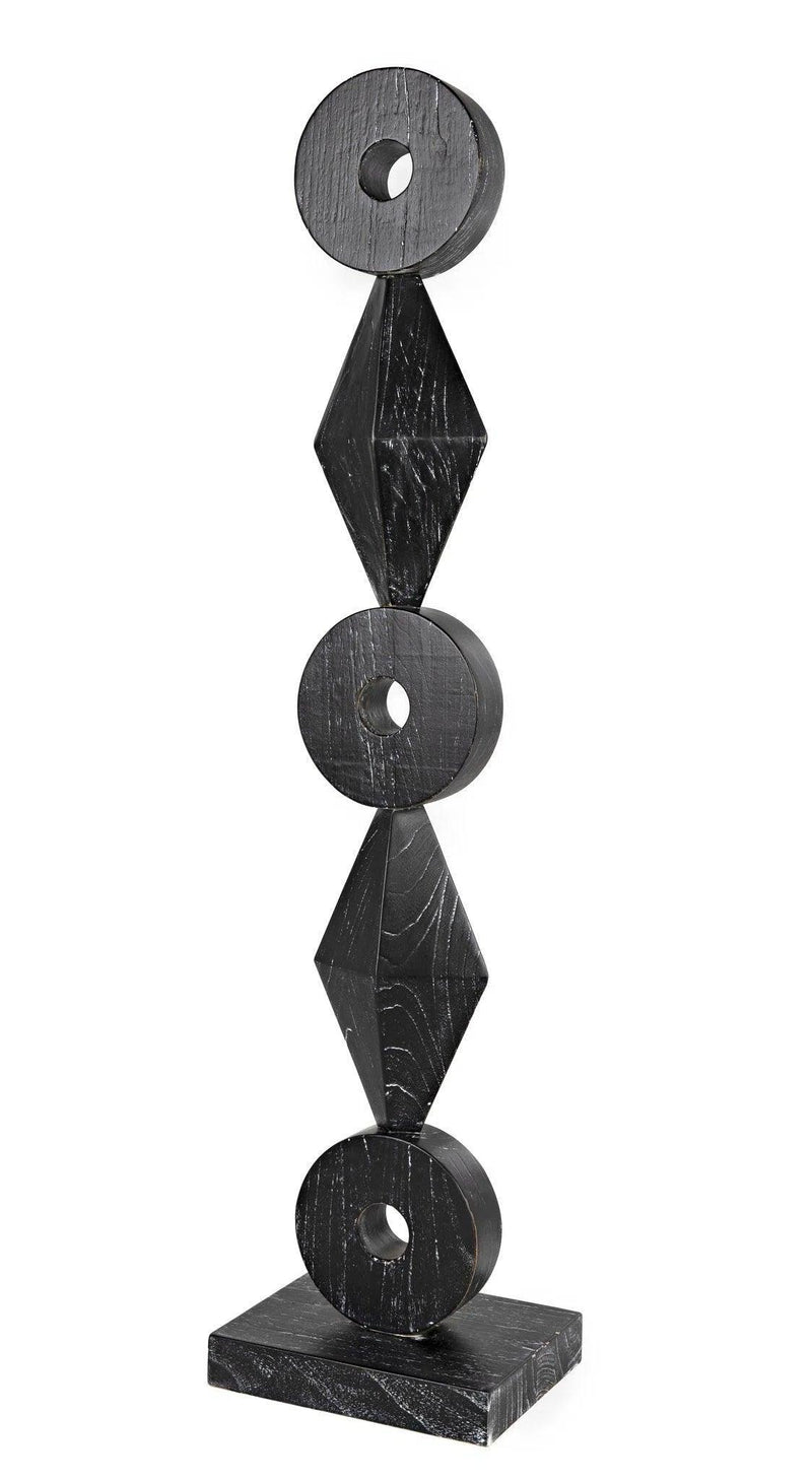 Totem Cinder Black Sculpture Statues & Sculptures LOOMLAN By Noir