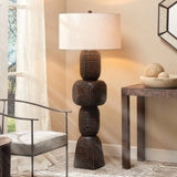 Totem Wood Dark Black Floor Lamp Floor Lamps LOOMLAN By Jamie Young