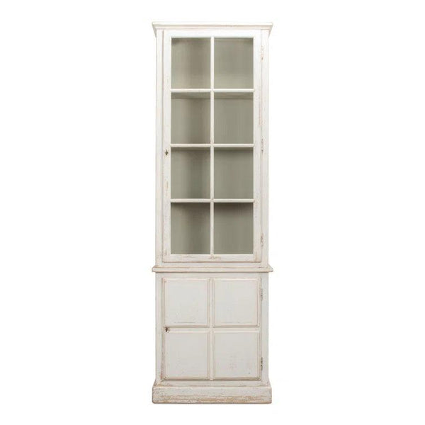 Tower Bookcase Curio Cabinet Glass Doors Buffets & Curios LOOMLAN By Sarreid