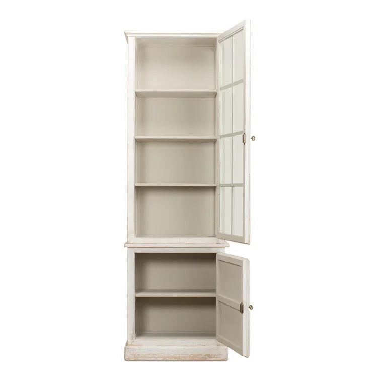 Tower Bookcase Curio Cabinet Glass Doors Buffets & Curios LOOMLAN By Sarreid