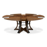 Tower Jupe Extendable Round Dining Table Light Mink Dining Tables LOOMLAN By Sarreid