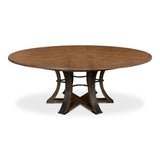 Tower Jupe Extendable Round Dining Table Light Mink Dining Tables LOOMLAN By Sarreid