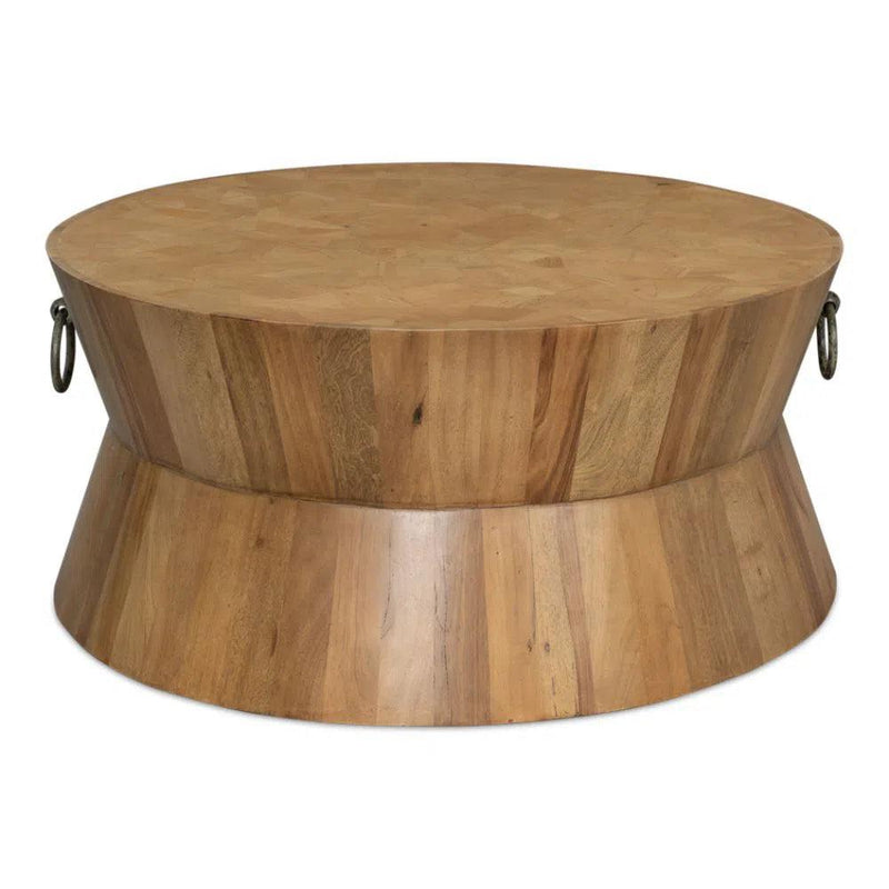 Tower Round Coffee Table Driftwood Coffee Tables LOOMLAN By Sarreid