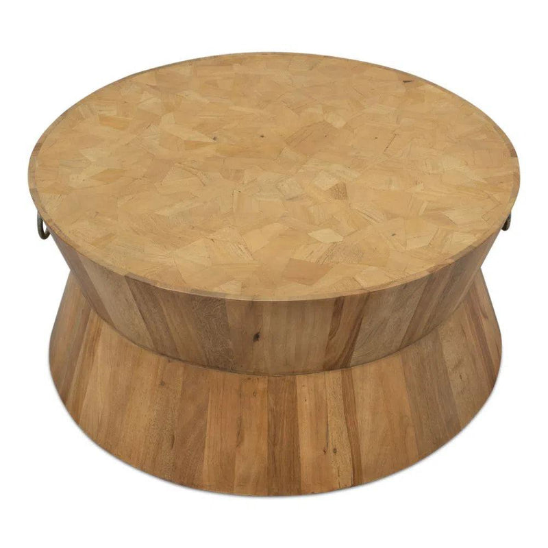 Tower Round Coffee Table Driftwood Coffee Tables LOOMLAN By Sarreid