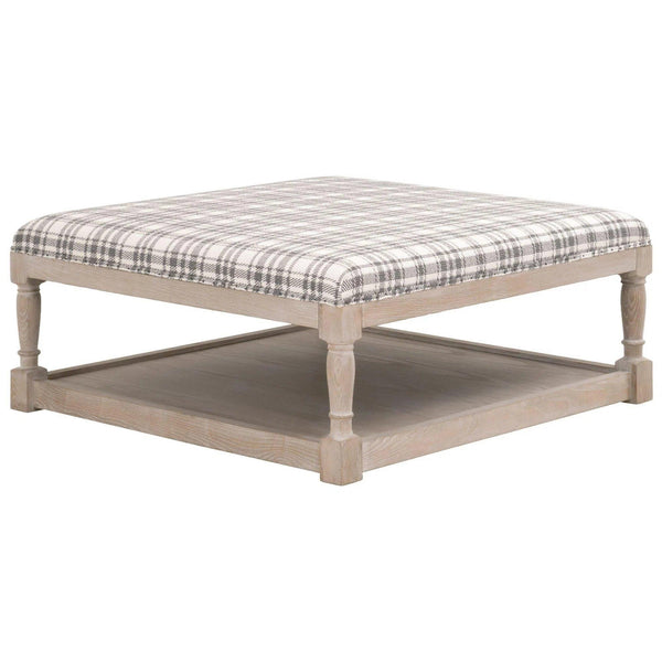 Townsend Upholstered Coffee Table Tartan Charcoal Coffee Tables LOOMLAN By Essentials For Living