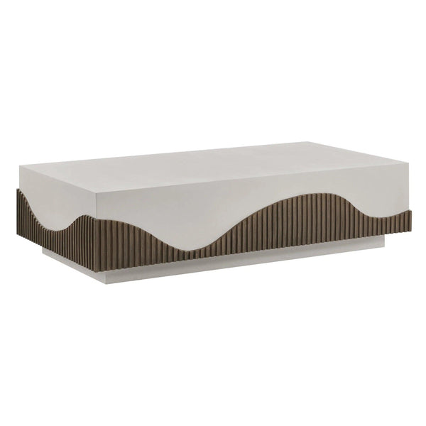 Tranquility Rectangle Coffee Table - White Outdoor Coffee Table Outdoor Coffee Tables LOOMLAN By Seasonal Living