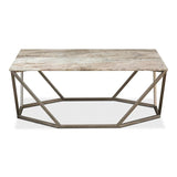 Trapezoid Coffee Table Marble Top Coffee Tables LOOMLAN By Sarreid