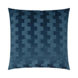 Treble Blue Solid Textured Blue Large Throw Pillow With Insert Throw Pillows LOOMLAN By D.V. Kap