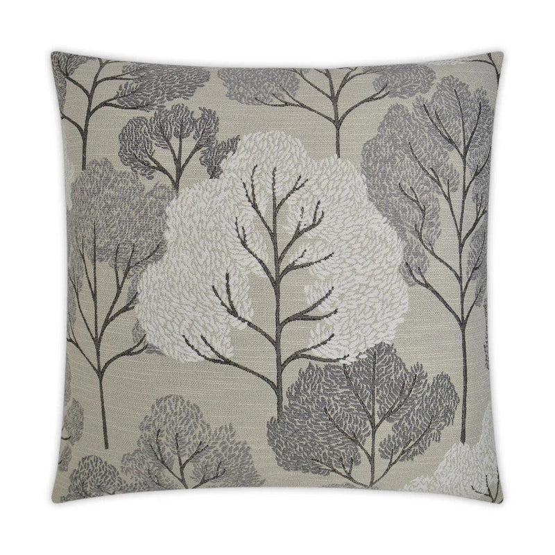 Trees Grey Throw Pillow With Insert Throw Pillows LOOMLAN By D.V. Kap