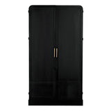 Tresor Hutch Bookcase Tall Black Buffet Cabinet Bookcases LOOMLAN By Noir