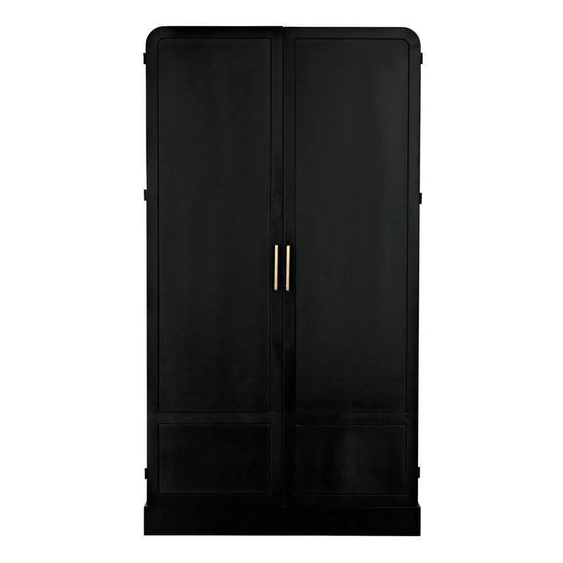 Tresor Hutch Bookcase Tall Black Buffet Cabinet Bookcases LOOMLAN By Noir