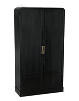 Tresor Hutch Bookcase Tall Black Buffet Cabinet Bookcases LOOMLAN By Noir