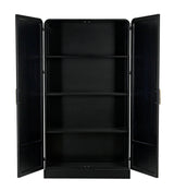 Tresor Hutch Bookcase Tall Black Buffet Cabinet Bookcases LOOMLAN By Noir