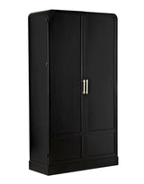 Tresor Hutch Bookcase Tall Black Buffet Cabinet Bookcases LOOMLAN By Noir