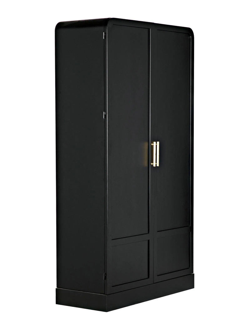 Tresor Hutch Bookcase Tall Black Buffet Cabinet Bookcases LOOMLAN By Noir