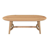 Trie Wood Oval Coffee Table Coffee Tables LOOMLAN By Moe's Home