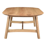 Trie Wood Oval Coffee Table Coffee Tables LOOMLAN By Moe's Home