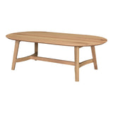 Trie Wood Oval Coffee Table Coffee Tables LOOMLAN By Moe's Home