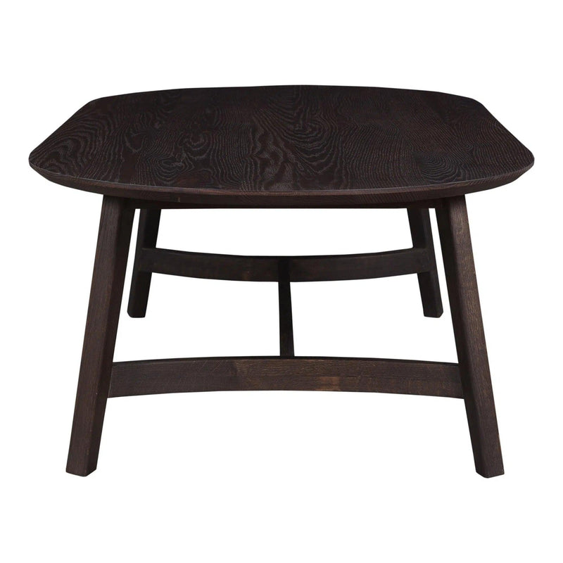 Trie Wood Oval Coffee Table Coffee Tables LOOMLAN By Moe's Home