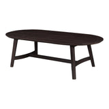 Trie Wood Oval Coffee Table Coffee Tables LOOMLAN By Moe's Home