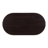 Trie Wood Oval Coffee Table Coffee Tables LOOMLAN By Moe's Home