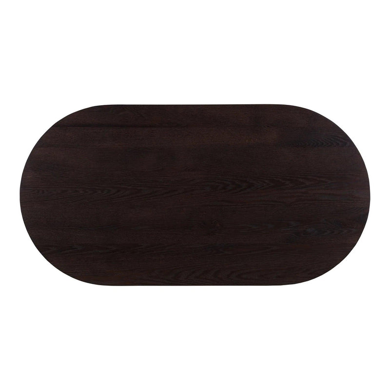 Trie Wood Oval Coffee Table Coffee Tables LOOMLAN By Moe's Home