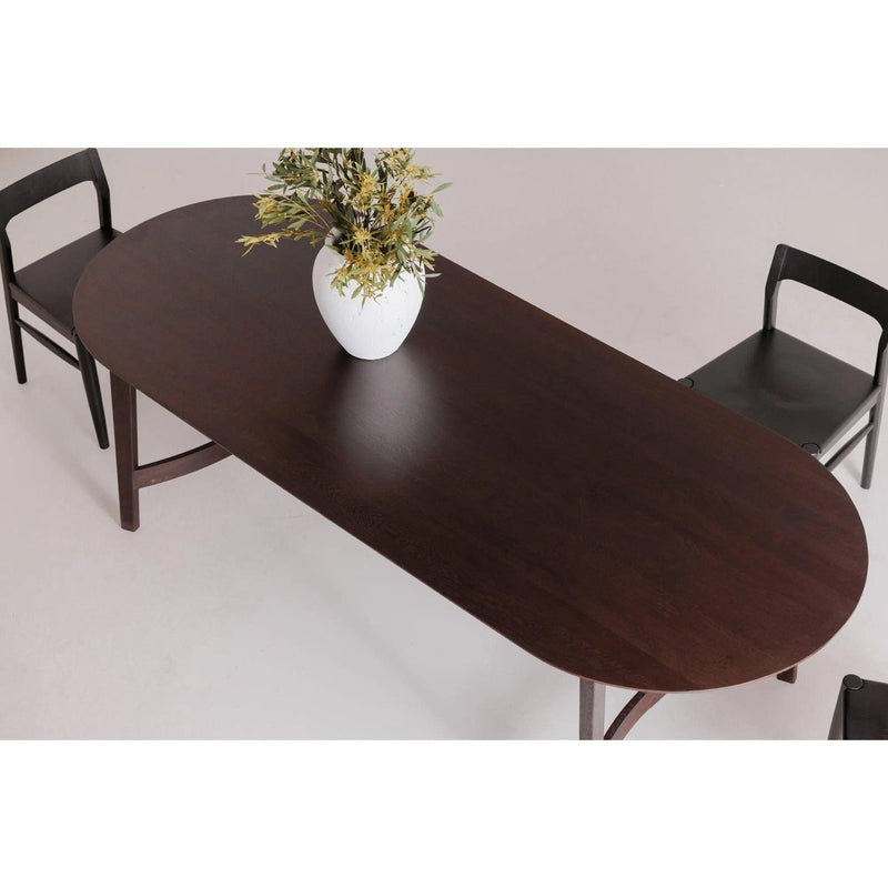 Trie Wood Oval Dining Table Dining Tables LOOMLAN By Moe's Home