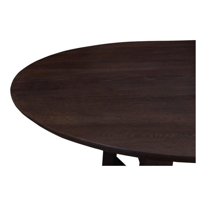 Trie Wood Oval Dining Table Dining Tables LOOMLAN By Moe's Home