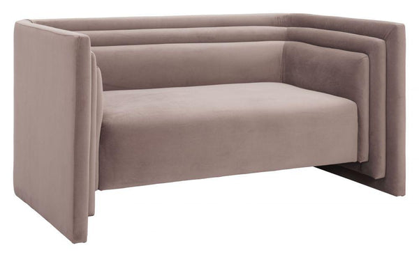 Trippel Wood Taupe Loveseat Sofas & Loveseats LOOMLAN By Zuo Modern