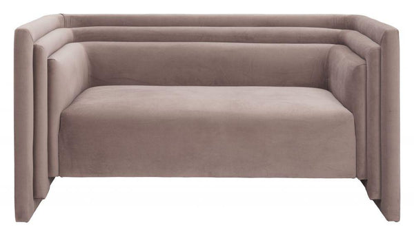 Trippel Wood Taupe Loveseat Sofas & Loveseats LOOMLAN By Zuo Modern
