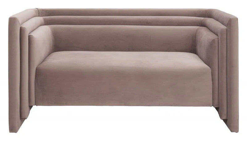 Trippel Wood Taupe Loveseat Sofas & Loveseats LOOMLAN By Zuo Modern