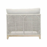 Tropez Outdoor Modular Armless Chair Taupe & White Rope Grey Teak Outdoor Modulars LOOMLAN By Essentials For Living