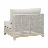 Tropez Outdoor Modular Armless Chair Taupe & White Rope Grey Teak Outdoor Modulars LOOMLAN By Essentials For Living