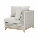 Tropez Outdoor Modular Corner Sofa Taupe & White Rope Grey Teak Outdoor Modulars LOOMLAN By Essentials For Living