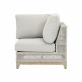 Tropez Outdoor Modular Corner Sofa Taupe & White Rope Grey Teak Outdoor Modulars LOOMLAN By Essentials For Living