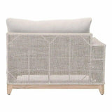 Tropez Outdoor Modular Left Facing 1-Arm Sofa Taupe Rope & Teak Outdoor Modulars LOOMLAN By Essentials For Living