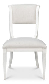 Trophy Elegant Wood Cream Armless Side Chair (Set of 2) Club Chairs LOOMLAN By Sarreid