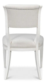 Trophy Elegant Wood Cream Armless Side Chair (Set of 2) Club Chairs LOOMLAN By Sarreid