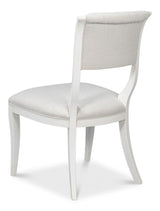 Trophy Elegant Wood Cream Armless Side Chair (Set of 2) Club Chairs LOOMLAN By Sarreid