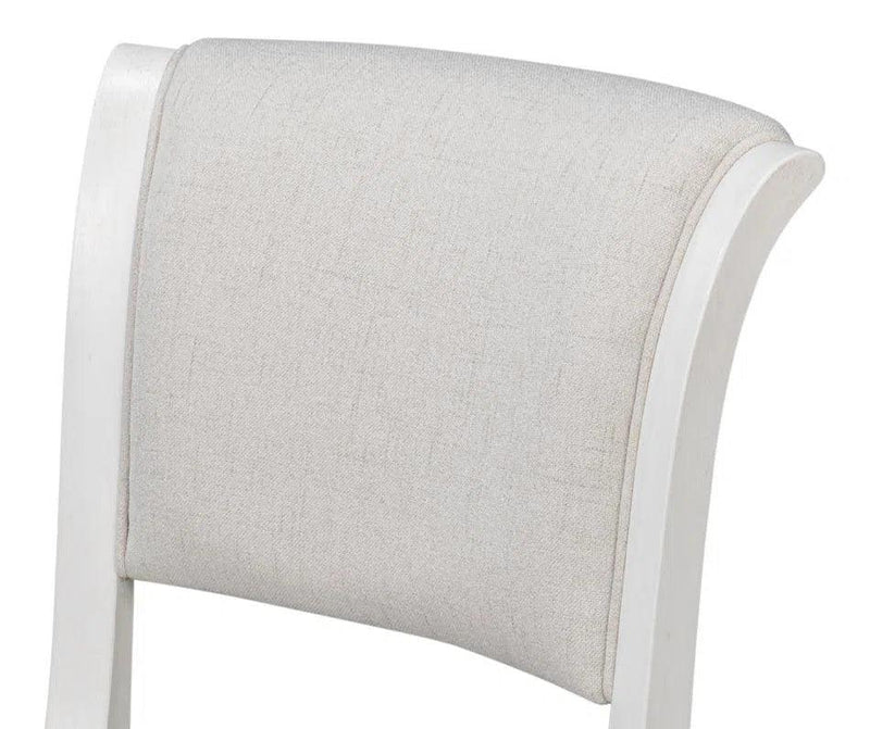 Trophy Elegant Wood Cream Armless Side Chair (Set of 2) Club Chairs LOOMLAN By Sarreid