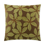 Tropical Leaf Green Throw Pillow With Insert Throw Pillows LOOMLAN By D.V. Kap