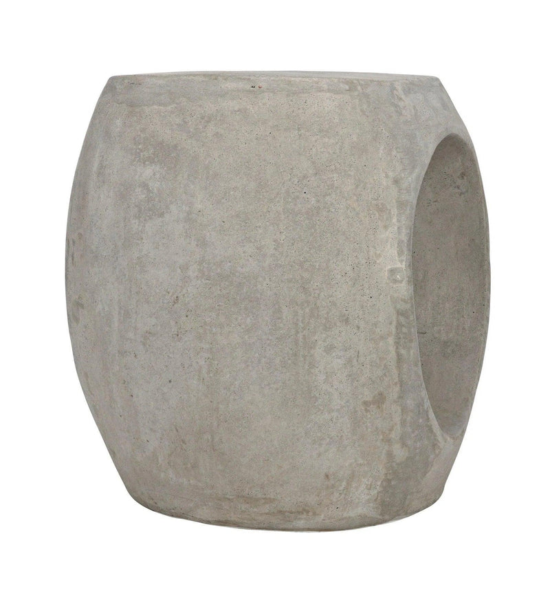 Trou Fiber Cement Geometric Side Table Side Tables LOOMLAN By Noir