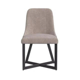 Trucco Metal Brown Armless Dining Chair Dining Chairs LOOMLAN By Bassett Mirror