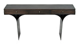 Truss Desk, Ebony Walnut with Steel Legs Unique Contemporary Desk Home Office Desks LOOMLAN By Noir