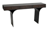 Truss Desk, Ebony Walnut with Steel Legs Unique Contemporary Desk Home Office Desks LOOMLAN By Noir