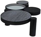 Trypo Steel and Glass Geometric Coffee Table Coffee Tables LOOMLAN By Noir