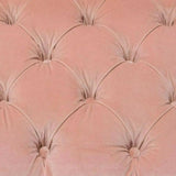 Tufted Luxe Pink Velvet Accent Chair Gold Stainless Steel Frame Club Chairs LOOMLAN By Diamond Sofa