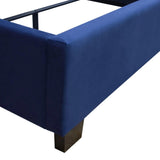Tufted Royal Blue Velvet Bed Frame Beds LOOMLAN By Diamond Sofa