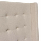 Tufted Wingback Low Profile Bed Frame Beds LOOMLAN By Diamond Sofa